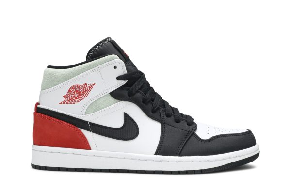 Køb Air Jordan 1 Mid SE Red Black Toe Sko 852542-100