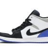 852542-102 Air Jordan 1 Mid SE Royal Black Toe Sko-1