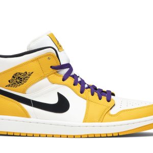 Air Jordan 1 Mid SE Lakers Sko 852542-700