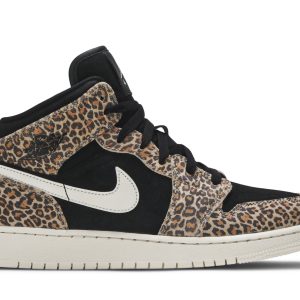 Køb Air Jordan 1 Mid SE GS Leopard Sko BQ6931-021