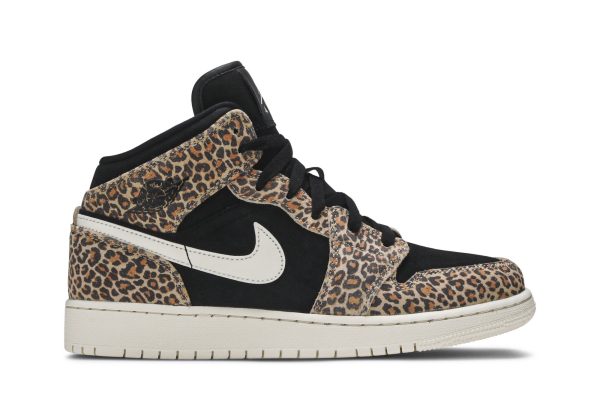 Køb Air Jordan 1 Mid SE GS Leopard Sko BQ6931-021