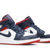 BQ6931-104 Air Jordan 1 Mid GS SE USA Olympic Sko-4