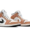 DA8005-100 Air Jordan 1 Mid SE Brushstroke Paint Splatter Sko-4