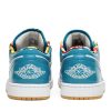 DC6991-400 Air Jordan 1 Low SE Barcelona Cyber Teal Hvid Gum Sko-2