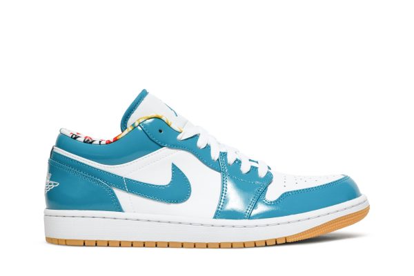 Air Jordan 1 Low SE Barcelona Cyber Teal Hvid Gum Sko DC6991-400