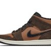 DC7294-200 Air Jordan 1 Mid SE Dark Chocolate Sko-1