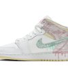 DD1666-100 Air Jordan 1 Mid SE GS Ice Cream Sko-1