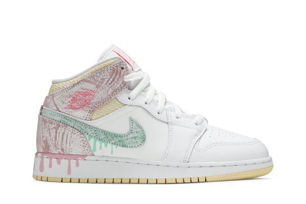 Køb Air Jordan 1 Mid SE GS Ice Cream Sko DD1666-100