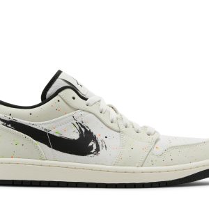 Air Jordan 1 Low Brushstroke Swoosh Paint Splatter Sko DM3528-100