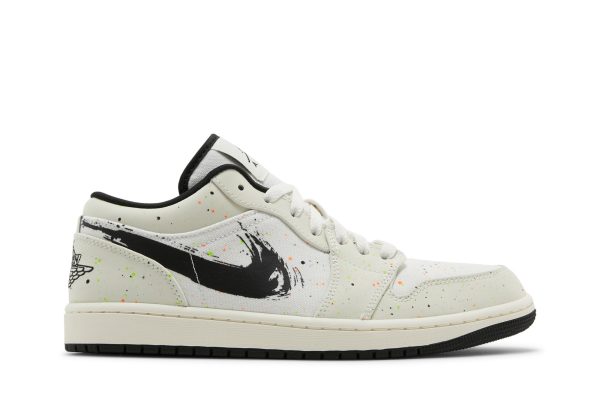 Air Jordan 1 Low Brushstroke Swoosh Paint Splatter Sko DM3528-100