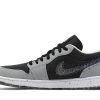 DM4657-001 Air Jordan 1 Low Crater Sort Grå Sko-1