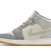 DN4346-100 Air Jordan 1 Mid SE GS Coconut Milk Particle Grey Sko-1