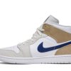 DO6726-100 Air Jordan 1 Mid Tan Suede Sko-1