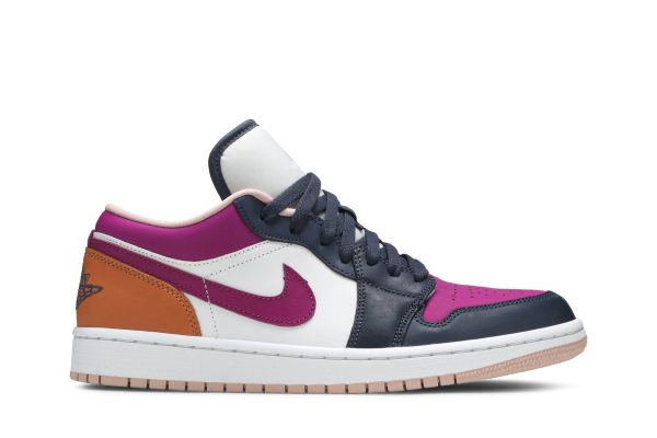 Køb Air Jordan 1 Low SE Mismatched Purple Magenta DJ4342-400 Sko til damer Online