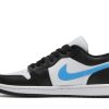 Køb Air Jordan 1 Low Sort Universitet blå DC0774-041 Kvinder Sko Online-1