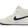 Køb Air Jordan 1 Mid Coconut Milk BQ6472-121 Sko til damer Online-1