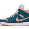 Køb Air Jordan 1 Mid Dark Teal Green BQ6472-308 Sko til damer Online-1