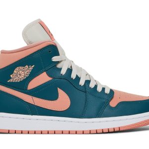 Køb Air Jordan 1 Mid Dark Teal Green BQ6472-308 Sko til damer Online