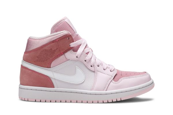 Køb Air Jordan 1 Mid Digital Pink CW5379-600 Sko til damer Online