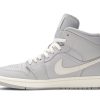 Køb Air Jordan 1 Mid Grey Light Bone CD7240-002 Sko til damer Online-1