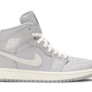 Køb Air Jordan 1 Mid Grey Light Bone CD7240-002 Sko til damer Online