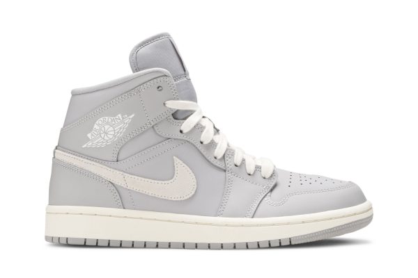 Køb Air Jordan 1 Mid Grey Light Bone CD7240-002 Sko til damer Online