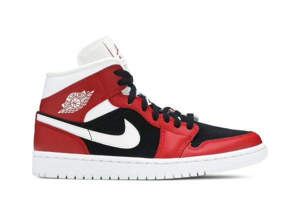 Køb Air Jordan 1 Mid Gym Rød Sort BQ6472-601 Sko til damer Online