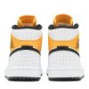 Køb Air Jordan 1 Mid White Perforated Laser Orange BQ6472-107 Sko til damer Online-3