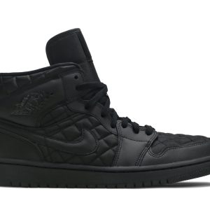 Køb Air Jordan 1 Mid SE Black Quilted DB6078-001 Sko til damer Online