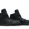 Køb Air Jordan 1 Mid SE Black Quilted DB6078-001 Sko til damer Online-4