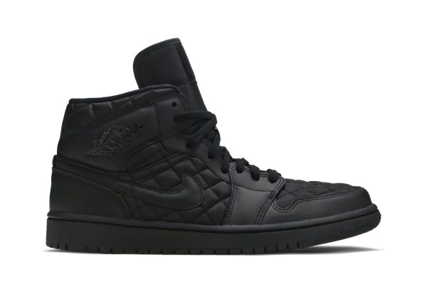 Køb Air Jordan 1 Mid SE Black Quilted DB6078-001 Sko til damer Online