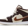 Køb Air Jordan 1 Mid SE Cream Dark Chocolate DO6699-200 Sko til damer Online-1