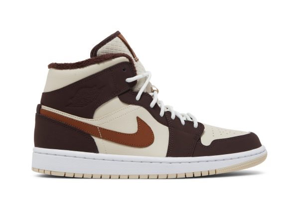 Køb Air Jordan 1 Mid SE Cream Dark Chocolate DO6699-200 Sko til damer Online