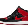 Køb Air Jordan 1 Mid SE GS Bred Text DM9650-001 Sko Online-1