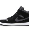 Køb Air Jordan 1 Mid SE GS Nylon Black Grey 852542-012 Sko Online-1