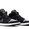 Køb Air Jordan 1 Mid SE GS Nylon Black Grey 852542-012 Sko Online-4