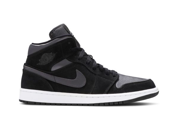 Køb Air Jordan 1 Mid SE GS Nylon Black Grey 852542-012 Sko Online