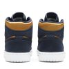 Køb Air Jordan 1 Mid SE GS Premium Stain Gold 852542-401 Sko Online-3