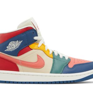 Køb Air Jordan 1 Mid SE Multi-Color DN3738-400 Sko til damer Online