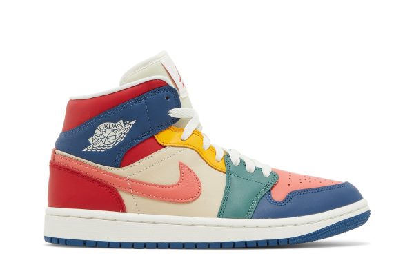 Køb Air Jordan 1 Mid SE Multi-Color DN3738-400 Sko til damer Online