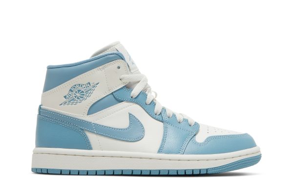 Køb Air Jordan 1 Mid UNC Universitet blå BQ6472-141 Sko til damer Online