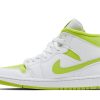 Køb Air Jordan 1 Mid White Lime BQ6472-131 Sko til damer Online-1