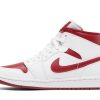 Køb Air Jordan 1 Mid White Pomegranate BQ6472-161 Sko til damer Online-1