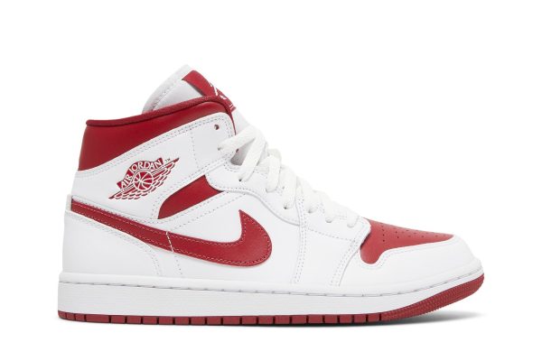 Køb Air Jordan 1 Mid White Pomegranate BQ6472-161 Sko til damer Online