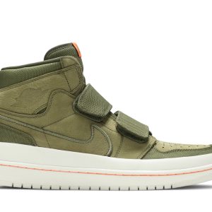 Køb Air Jordan 1 Retro High Double Strap Olive Canvas AQ7924-305 Sko Online