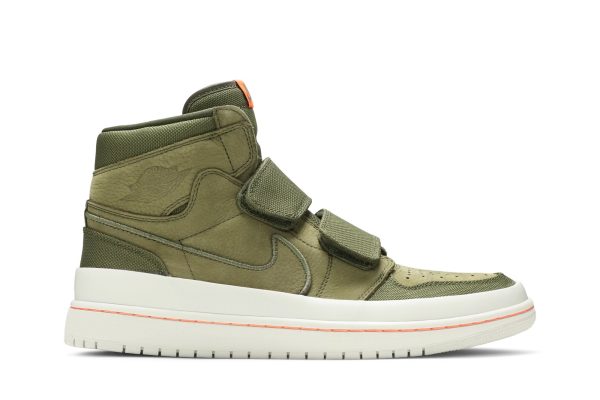 Køb Air Jordan 1 Retro High Double Strap Olive Canvas AQ7924-305 Sko Online