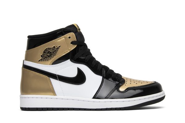 Køb Air Jordan 1 Retro High OG NRG Gold Toe 861428-007 Sko Online