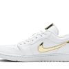 Køb Air Jordan 1 Retro Low Hvid metallisk guld CZ4776-100 Sko til damer Online-1