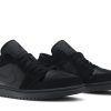 Køb Air Jordan 1 Retro Low Triple Black 553558-025 Sko Online-4