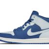 Køb Air Jordan 1 Retro Mid Ice Blue 554724-400 Sko Online-1